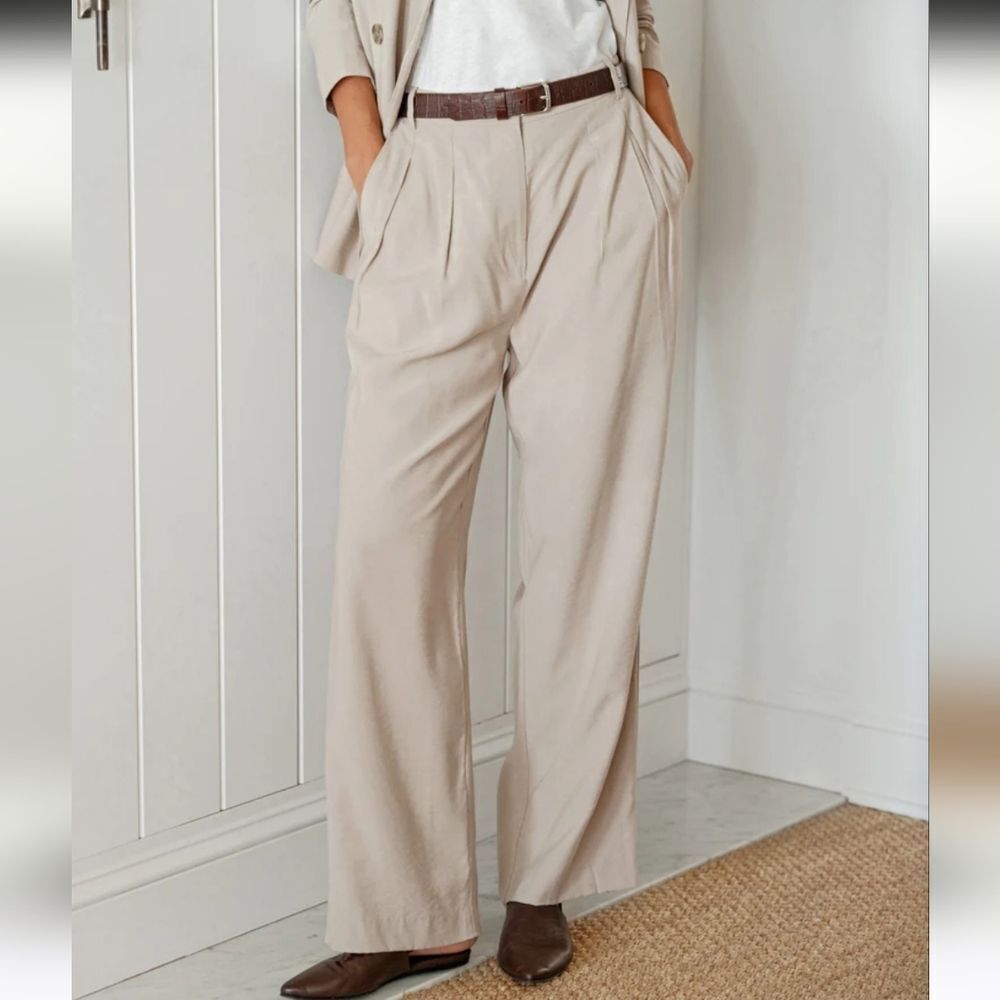 Jenni Kayne Jones Trouser Pants In Tan Size 14